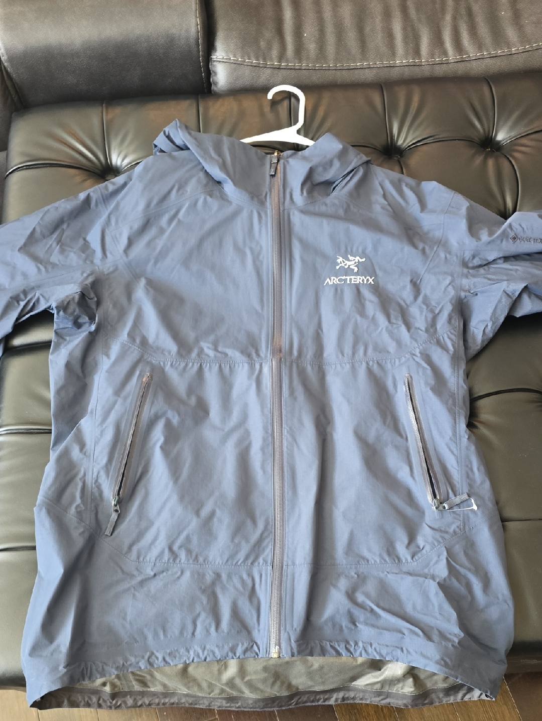 Arc'teryx Slate Blue Hooded Shell Jacket